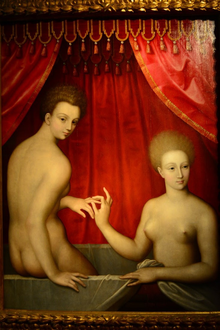 Ecole de Fontainebleau - Gabrielle d'Estrée et une de ses soeurs - 1595